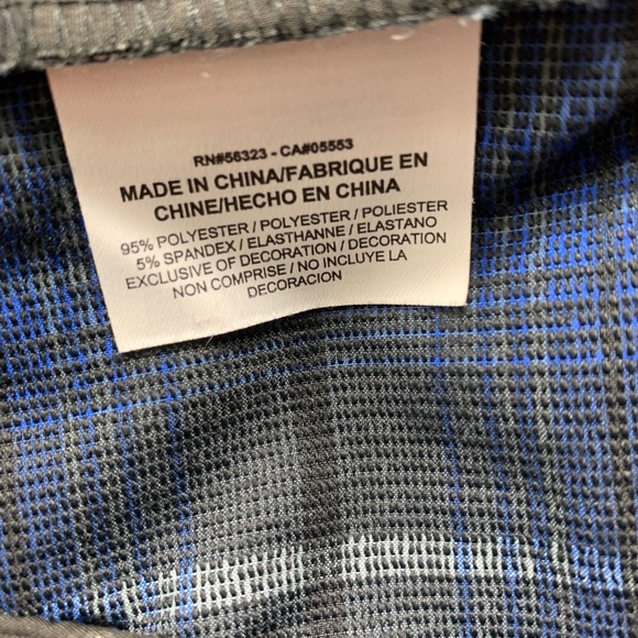 Nike Golf DRI FIT Mens  Elegant Blue Plaid Shorts Size 40 - Picture 14 of 14